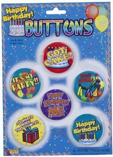 Forum Novelties Happy Birthday Buttons, Set of 6 Toys & Games
