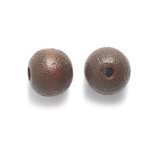 Shipwreck Beads Preciosa Czech Traditional Opaque Wood Round Beads, 8mm, Dark Brown