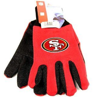 San Francisco 49ers 2 Tone Jersey Gloves  Sports Fan Apparel  Sports & Outdoors
