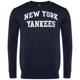 Majestic Mens Yankees Keeler Crew Neck Sweatshirt   Navy      Mens Clothing