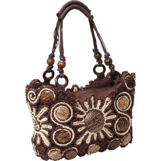 Cappelli Cornhusk handbag with coco trim