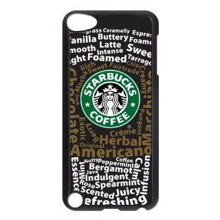 CTSLR Custom Starbucks Logo Protective Hard Case Cover Skin for iPod Touch 5 5G 5th Generation  1 Pack   Black/White  1 Cell Phones & Accessories