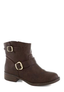 Out to Luncheon Bootie in Brown  Mod Retro Vintage Boots