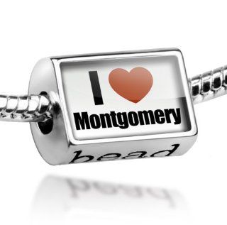 Beads "I Love Montgomery" region Alabama, United States   Pandora Charm & Bracelet Compatible Jewelry