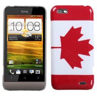 MYBAT HTCONEVHPCBKIM945NP Premium Lightweight Case for HTC One V   1 Pack   Retail Packaging   Canada National Flag Cell Phones & Accessories