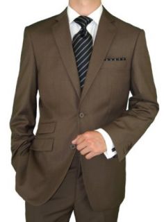 Bianco Brioni Men's Brown Two Button Ticket Pocket Suit (36 Regular US) at  Mens Clothing store Business Suit Pants Sets
