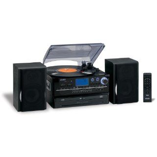 Jensen JTA980B J3 Speed Turntable with 2 CD, AM/FM and Cassette Record Vinyl Records Electronics