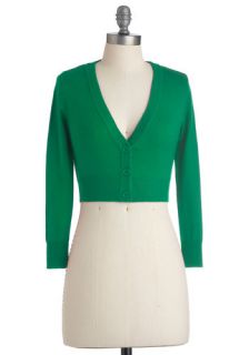 The Dream of the Crop Cardigan in Kelly Green  Mod Retro Vintage Sweaters