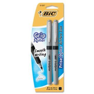 BIC Grip Roller Fine Point, 0.7mm, 2ct (GREP21 Blk)  Rollerball Pens 