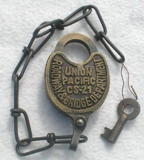 Solid Brass Union Pacific Railroad Roadway + Bridge Padlock CS 21  Other Products  