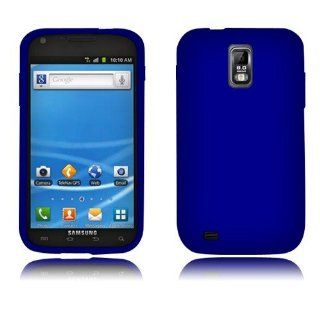 Samsung Hercules T989 Solid Dark Blue Skin Cover Cell Phones & Accessories