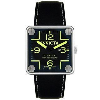 Invicta Men's 4228 Russian Diver Collection Square Leather Watch Invicta Watches