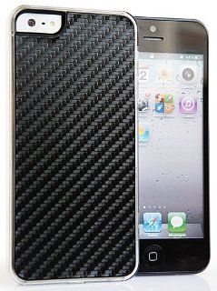 CASEiLIKE Carbon Fiber Pattern Black Snap On Hard Case Back Cover With Screen Protector Compatible For Apple Iphone 5 Color Black Cell Phones & Accessories