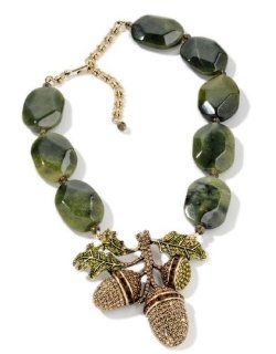 Heidi Daus Autumn Artistry Green Serpentine Necklace Jewelry