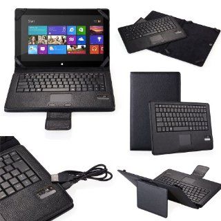Detachable Removable Folding Wireless Bluetooth Keyboard Pu Leather Stand Case Cover Mouse Touchpad for Microsoft Surface Rt/pro Win8 Windows 8 Tablet black Electronics