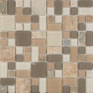 EPOCH Architectural Surfaces Ka Oi Multi Mixed Material Mosaic Indoor/Outdoor Wall Tile (Common 12 in x 12 in; Actual 11.75 in x 11.75 in)