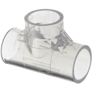 Clear PVC Pipe Fitting, 45 Degree Tee, Schedule 40, Slip Industrial Pipe Fittings