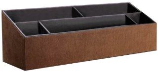 Zodax Large Cowhide and Leather Desk Organizer   Desk Sets