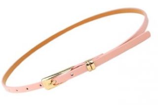 EOZY Women's Candy Color PU Leather Slender Waist Belt Thin Skinny Waistband (#10Pink)
