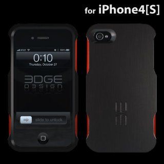 Edge Design Aluminum iPhone 4S/4 Case (Black/Red) Cell Phones & Accessories