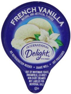 International Delight French Vanilla Non Dairy Cremer, 24 count Creamer Singles (Pack of 6)  Nondairy Coffee Creamers  Grocery & Gourmet Food