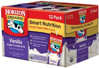 Horizon Organic Low Fat, Vanilla, 8 Ounce Aseptic Cartons (Pack of 12)  Dairy Foods  Grocery & Gourmet Food