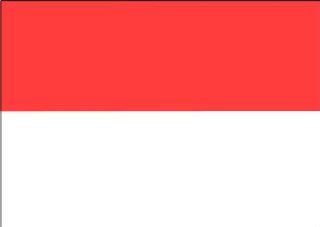 6" Indonesia Country flag Printed vinyl decal sticker for any smooth surface such as windows bumpers laptops. 