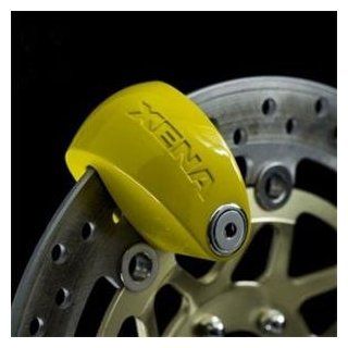 Xena XX 6 Disc Lock with Alarm   Yellow Automotive
