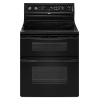 Whirlpool Gold 30 in Smooth Surface 5 Element 2.5 cu ft/4.2 cu ft Self Cleaning Electric Range (Black)