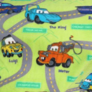 Lightning McQueen Friends & Road Maps Licensed Fleece 58 Inch Wide Fabric By the Yard from The Fabric Exchange 