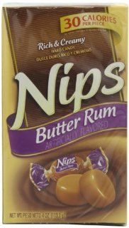 Nips Butter Rum Candy, 4 Ounce Boxes (Pack of 12)  Hard Candy  Grocery & Gourmet Food