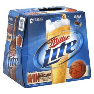 Miller Lite Beer Bottles 12 oz, 12 pk