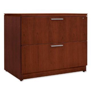 Hon Arrive Series Veneer Furniture 2 Drawer Lateral File, 36"x24"x29 1/2", Henna Cherry   Bookcases