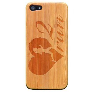 iPhone 5 Bamboo Phone Case Heart 2 Run Cell Phones & Accessories