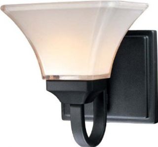 Minka Lavery 6811 66 1 Light Bathroom Sconce from the Agilis Collection, Black   Vanity Lighting Fixtures  