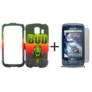 LG OPTIMUS SBUD SMOKING FROG COVER CASE + SCREEN PROTECTOR Cell Phones & Accessories
