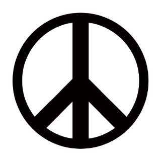 Small Black Peace Sign Decal   Automotive Decals