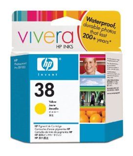 HP 38 Yellow Pigment Ink Cartridge in Retail Packaging Electronics