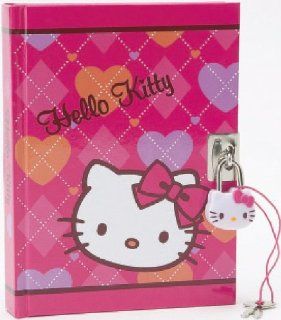 Hello Kitty Locking Diary Argyle Design Toys & Games