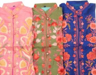 Exotic India Lot of Three Kashmiri Jackets for Children   Multi Color World Apparel Clothing
