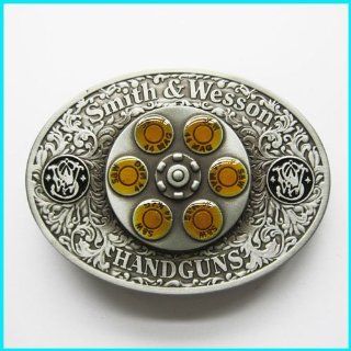 Brandchoi Western Spinning Spinner Smith & Wesson Hand Guns Belt Buckle Sp 017   Smith And Wesson Belt Buckle