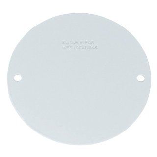 Sigma Electric 14241WH Round Blank Stamped Cover, White   Electrical Boxes  