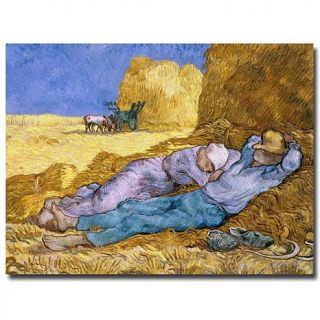 Vincent van Gogh 'Siesta, After Millet, 1890' Canvas Art Print   24" x 18&