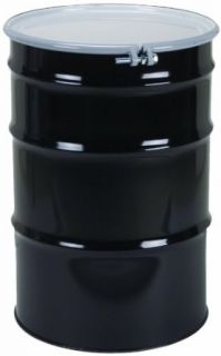 SKOLNIK Carbon Steel Open Head Drum, 55 gallons, Bolt Ring, 1.2mm Body Gauge (Pack of 1) Science Lab Drums