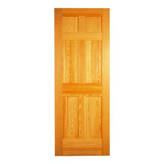 ReliaBilt 6 Panel Solid Core Oak Left Hand Interior Single Prehung Door (Common 80 in x 24 in; Actual 81.75 in x 25.75 in)