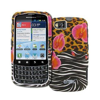 Pink Orange Black White Zebra Flower Hard Case Cover for Motorola Admiral XT603 Cell Phones & Accessories
