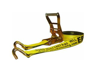 2" X 27' Ratchet Strap With Double J Hook