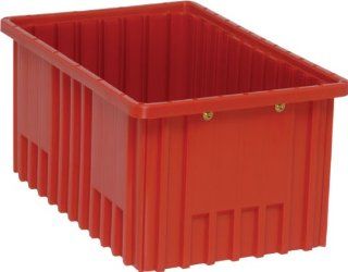 Dividable Grid Storage Containers (8" H x 10 7/8" W x 16 1/2" D) [Set of 8] Color Red