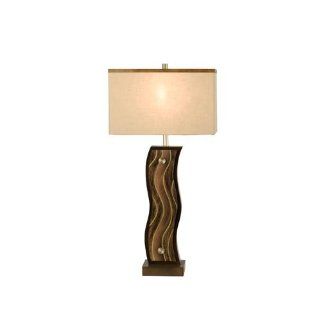 Nova 12239 Copper Creek Colored Acrylic Table Lamp, Root beer with Tan Linen Shade    