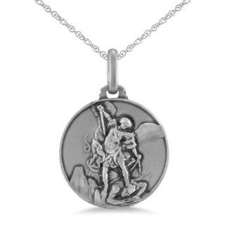 Fiorentino Saint Michael the Archangel Sterling Silver 21mm Jewelry